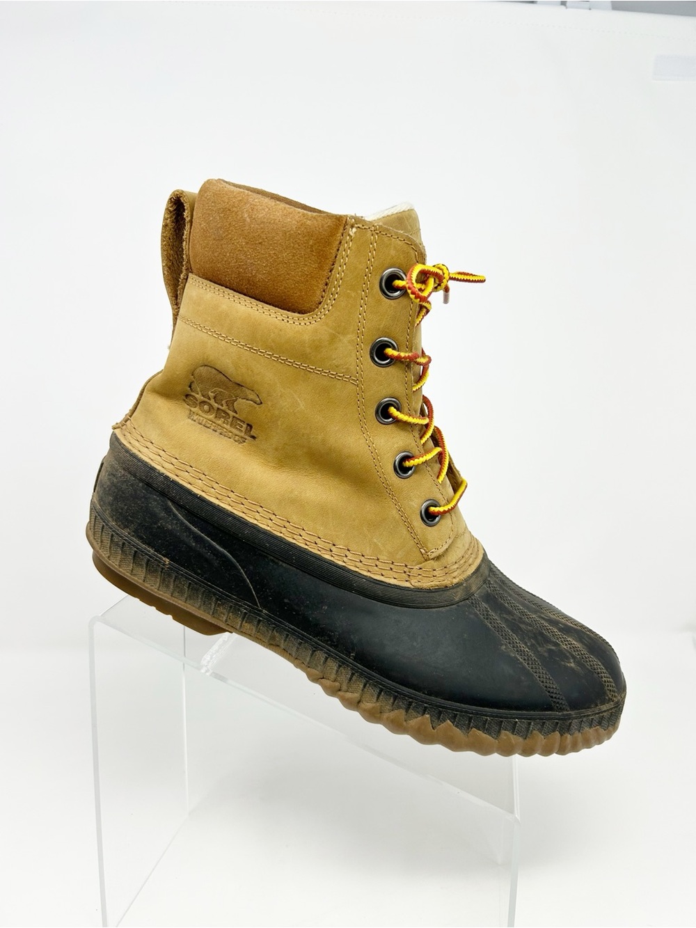 Sorel Cheyanne II Men's Duck Boots Brown/Black Lace-Up Waterproof Size 9.5